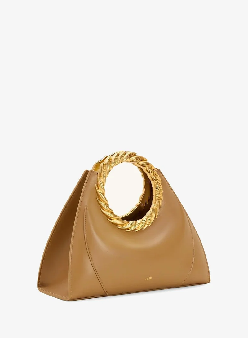 Jw Pei Brown Amiya Leaf Handle Sculpture Bag for Women | Best Price UAE