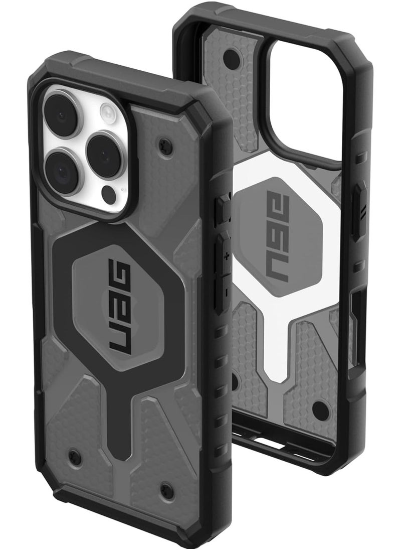 Urban Armor Gear - UAG Pathfinder Clear MagSafe for iPhone 16 PRO Case Cover [18 Feet Drop tested]  - Ash | Black - Image 1