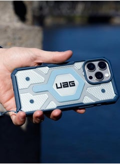 Urban Armor Gear UAG Pathfinder Clear MagSafe for iPhone 16 PRO Case Cover [18 Feet Drop tested]  - Ash | Black  - Image 3