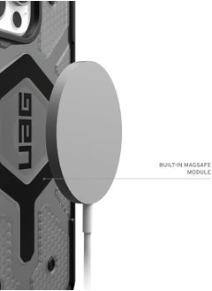 Urban Armor Gear UAG Pathfinder Clear MagSafe for iPhone 16 PRO Case Cover [18 Feet Drop tested]  - Ash | Black  - Image 5