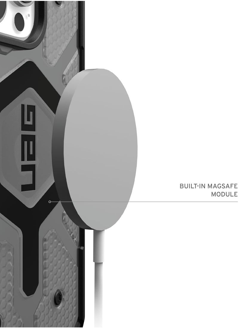 Urban Armor Gear - UAG Pathfinder Clear MagSafe for iPhone 16 PRO Case Cover [18 Feet Drop tested]  - Ash | Black - Image 1