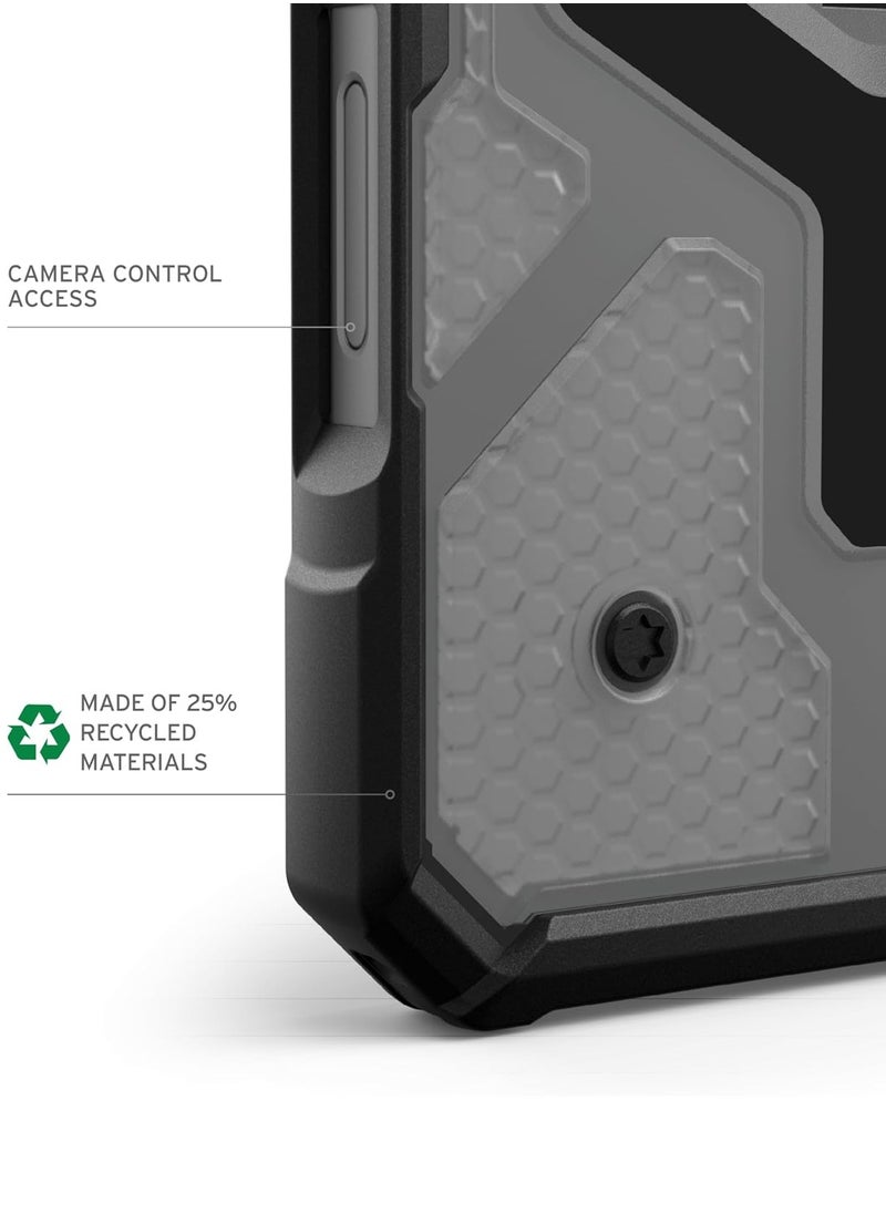 Urban Armor Gear - UAG Pathfinder Clear MagSafe for iPhone 16 PRO Case Cover [18 Feet Drop tested]  - Ash | Black - Image 1