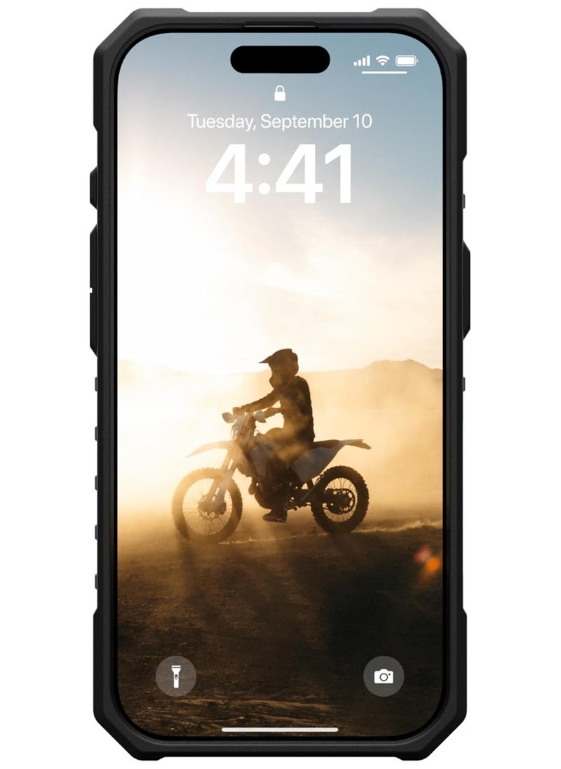 Urban Armor Gear - UAG Pathfinder Clear MagSafe for iPhone 16 PRO Case Cover [18 Feet Drop tested]  - Ash | Black - Image 1