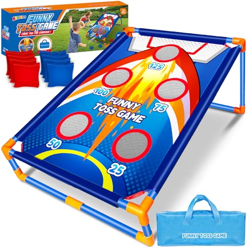 ABERLLS Bean Bag Toss Game for Kids Outdoor Activities Cornhole Games for 3 4 5 6 7 8 Years Old Boys Girls Fun Outside Toys for Family Party Games Ideal Birthday for Ages 48 Toddlers - Image 1