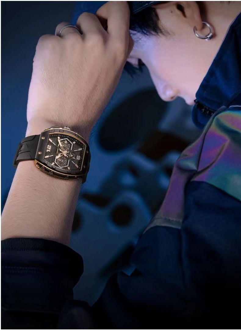 Mark Fairwhale - Watches for Men Watch Quartz Luxury Water Resistant Resin Strap Watch 5560 - Image 1
