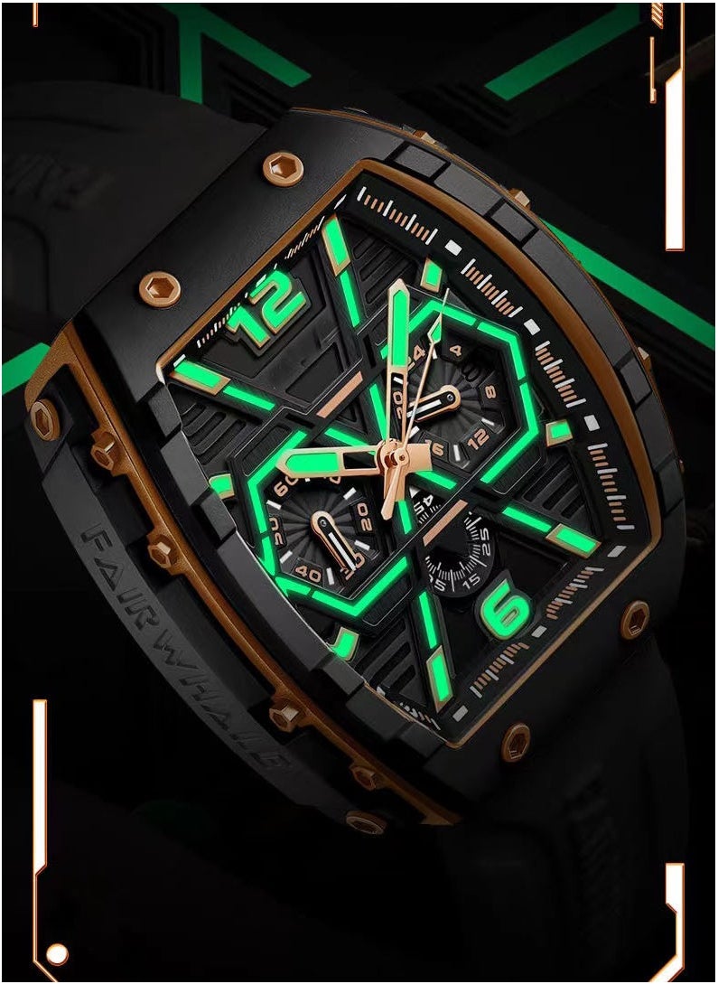 Mark Fairwhale - Watches for Men Watch Quartz Luxury Water Resistant Resin Strap Watch 5560 - Image 1
