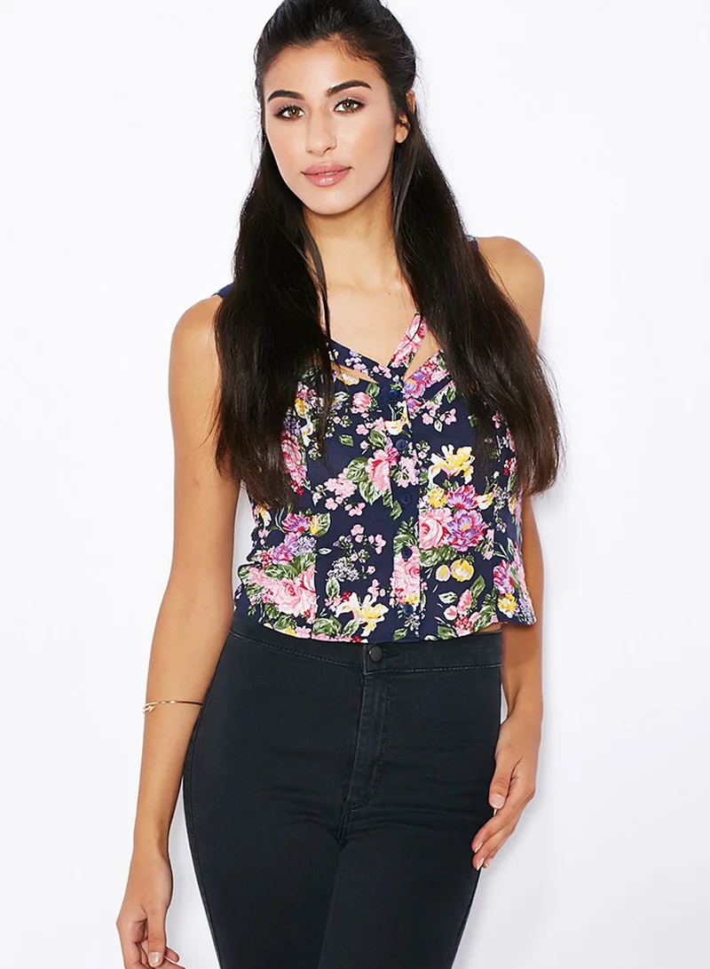 Lumière Timing Triangle Back Printed Top