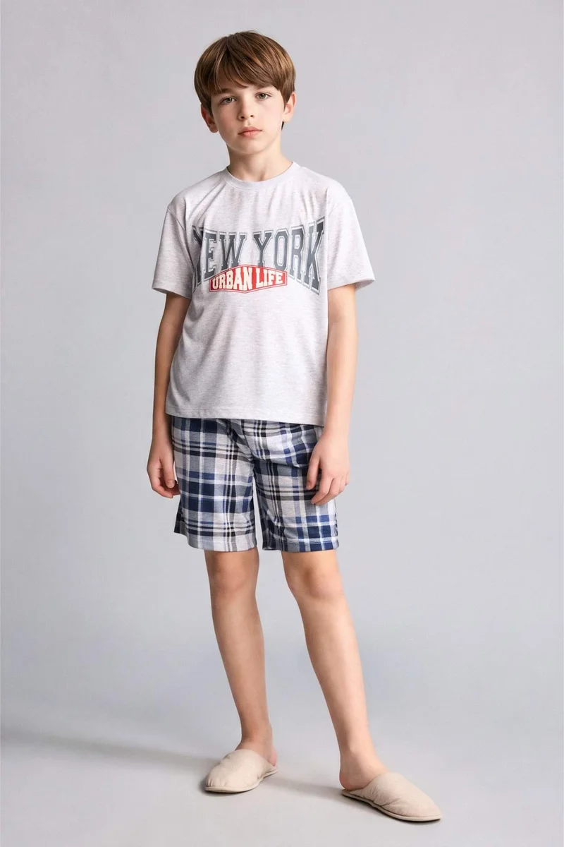 DeFacto 2 piece Regular Fit Printed Knitted Pyjamas