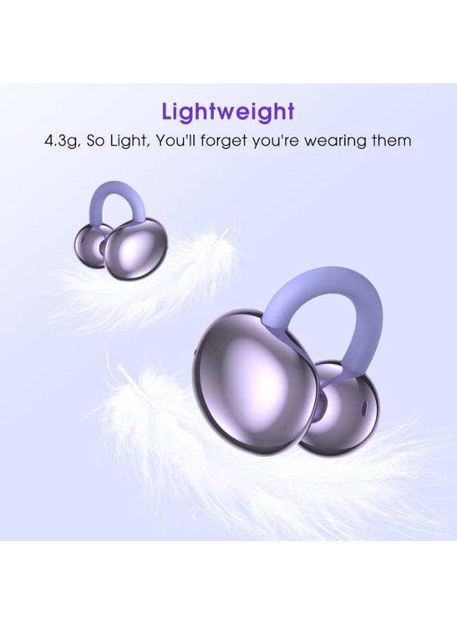 MUNTAQI Open Ear Wireless Earbuds Bluetooth 5.4 – Lightweight Air Conduction Headphones with C-Shaped Bridge, Comfortable Open Ear Design, Noise Reduction Mic, Long Battery Life, Sports & Running Headphones - Image 5