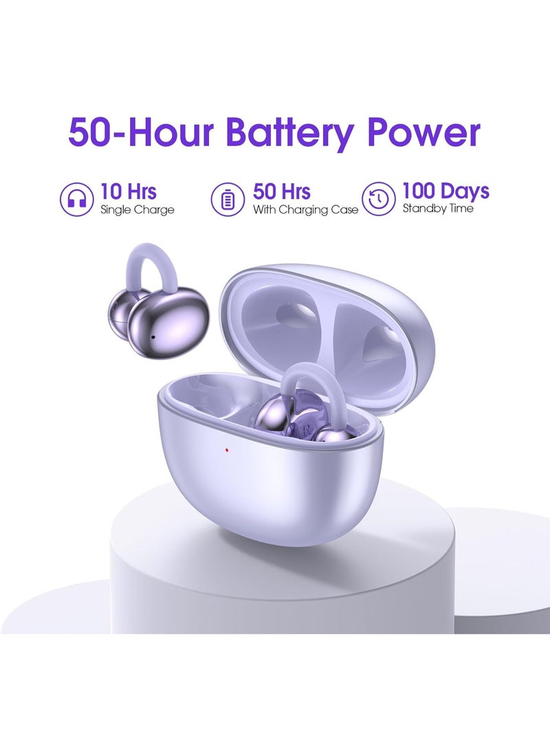 MUNTAQI Open Ear Wireless Earbuds Bluetooth 5.4 – Lightweight Air Conduction Headphones with C-Shaped Bridge, Comfortable Open Ear Design, Noise Reduction Mic, Long Battery Life, Sports & Running Headphones - Image 4