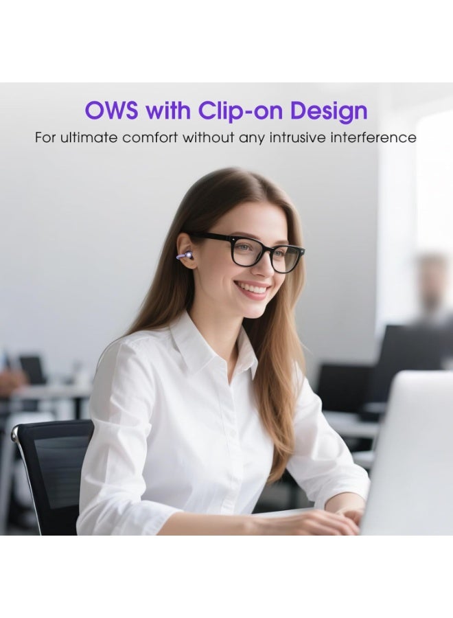 MUNTAQI Open Ear Wireless Earbuds Bluetooth 5.4 – Lightweight Air Conduction Headphones with C-Shaped Bridge, Comfortable Open Ear Design, Noise Reduction Mic, Long Battery Life, Sports & Running Headphones - Image 2