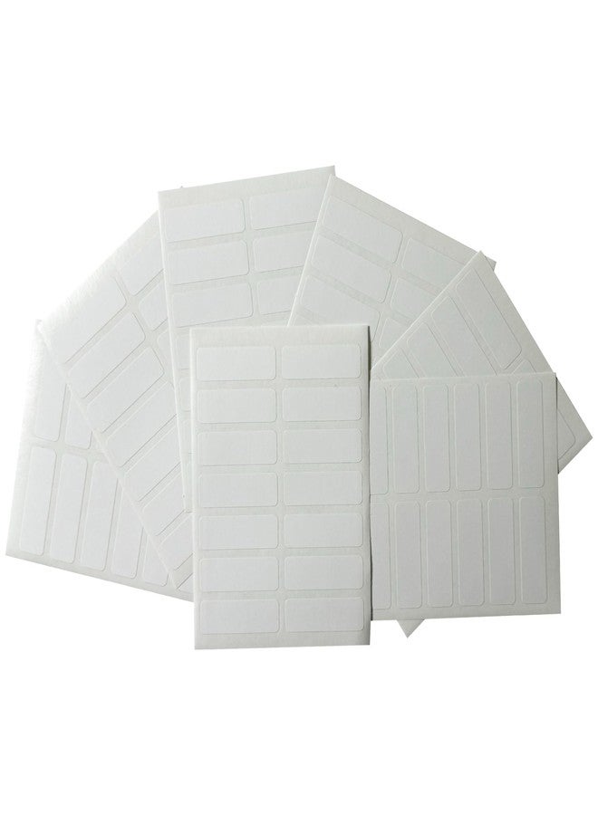 Janrax Pack of 98 White 12x38mm Rectangular Labels - Adhesive Stickers - Image 1