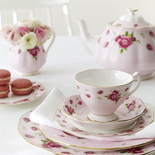 Royal Albert New Country Roses Pink 3-Piece Set (Teapot, Sugar & Creamer) - Image 2
