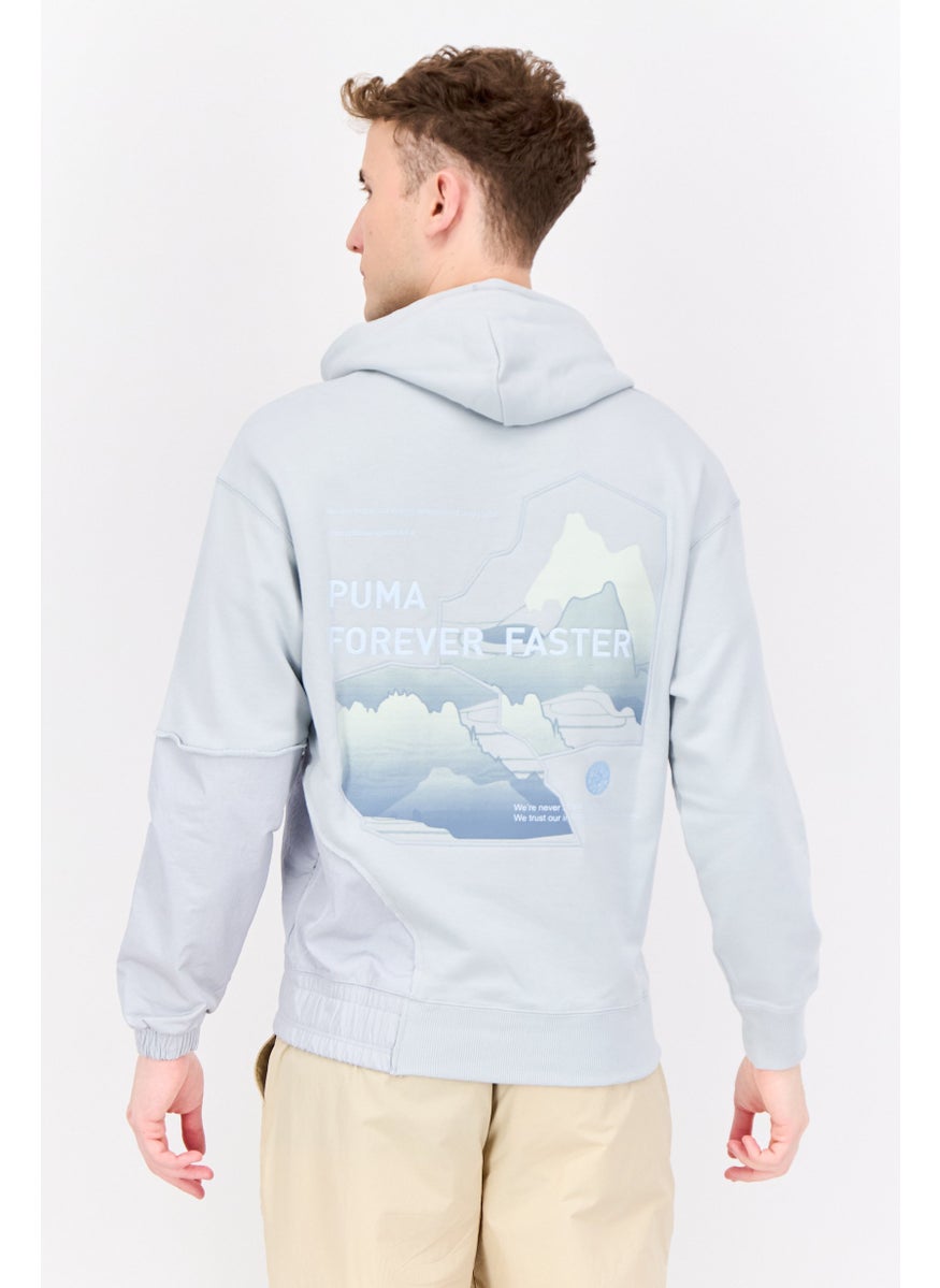 PUMA Men Sportswear Fit Long Sleeve Outdoor Hoodies, Light Grey  - Image 2