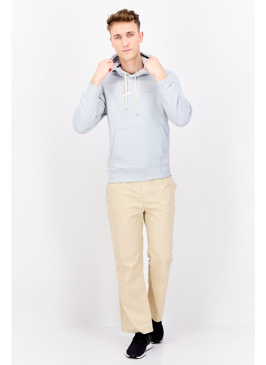 PUMA Men Sportswear Fit Long Sleeve Outdoor Hoodies, Light Grey  - Image 3