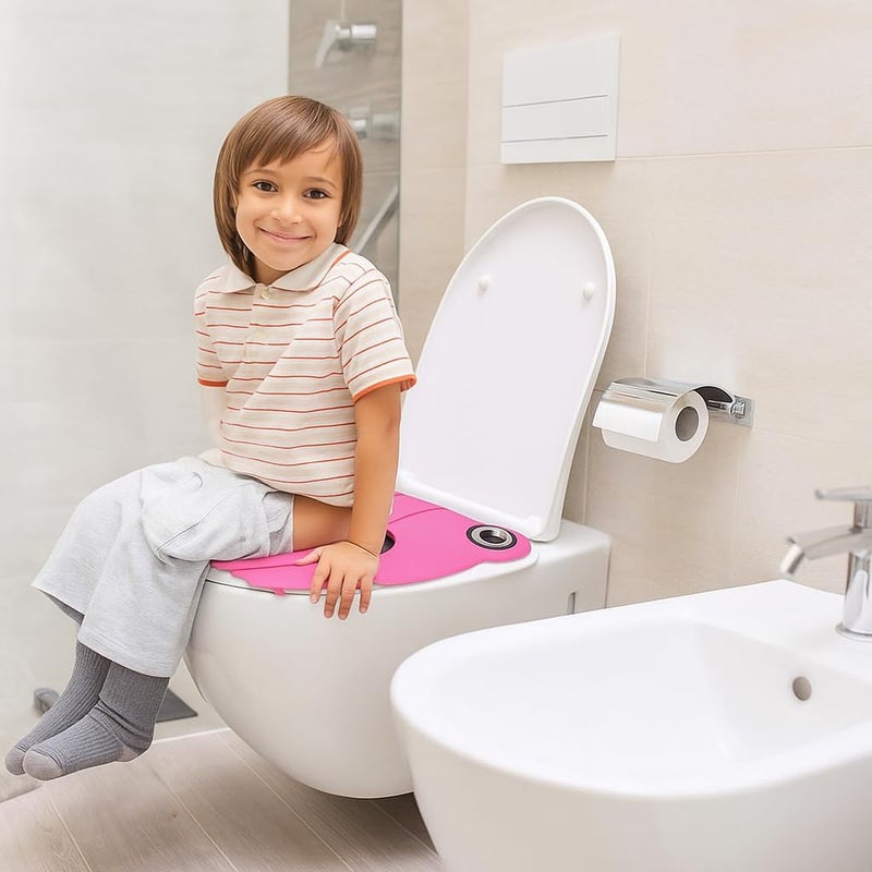 PandaEar Toilet Seat Cover  Folding Travel Toilet Seat for Children and Potty Training  Portable Silicone Toilet Seat for Toddlers Boys  Girls with NonSlip Silicone Pads - Image 2