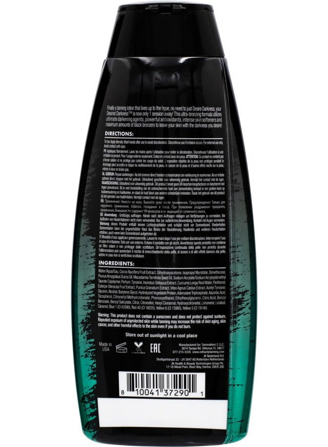 Ed Hardy Tanning Desired Darkness Dark Tanning Lotion – Rapid Release Ultra Extreme Black Bronzer Formulated for Maximum Instant Results, Tattoo and Color Fade Protecting Formula – 10 oz. - Image 2