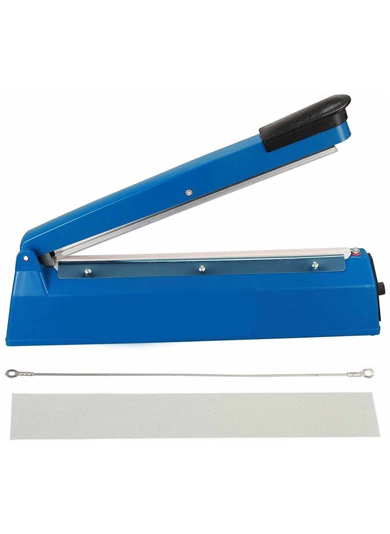 KESIBE KESIBE Sealing Packaging Machine Electric Manual Hand Impulse ,Heat Packet Pouch Bag Polybag Kitchen Seal Package Poly 8 20CM,300W BlUE 1389  - Image 1