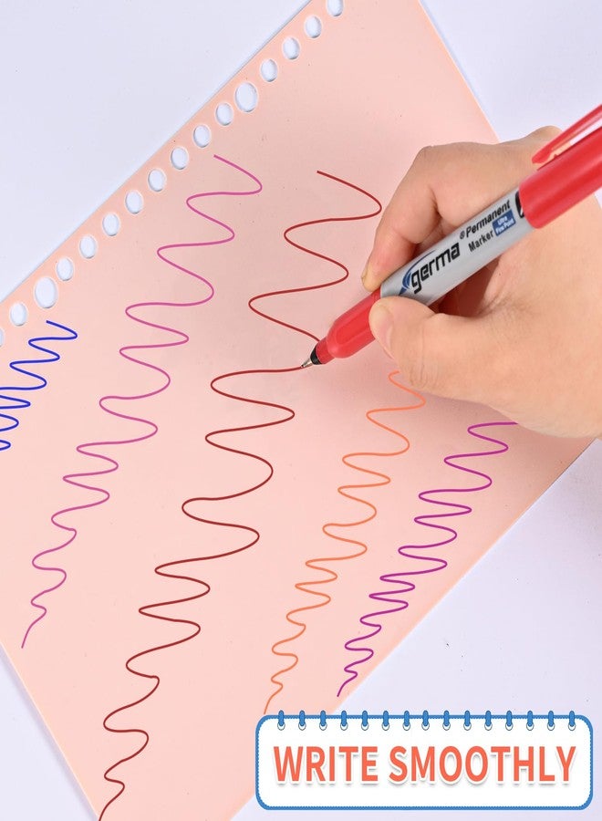 Cgerma Ultra Fine Point Permanent Marker Bulk, 36 Assorted Colors 0.4mm Fine Tip Permanent Markers set，Thin Tip Works on Paper, Glass, Ceramic, Plastic, Wood, Rock, Metal for Kids and Adult - Image 3