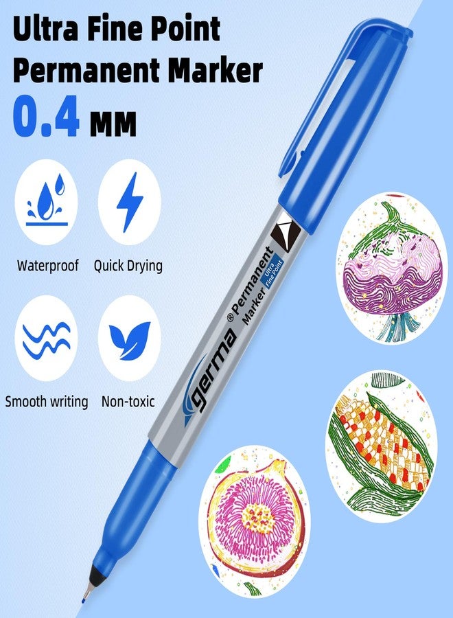 Cgerma Ultra Fine Point Permanent Marker Bulk, 36 Assorted Colors 0.4mm Fine Tip Permanent Markers set，Thin Tip Works on Paper, Glass, Ceramic, Plastic, Wood, Rock, Metal for Kids and Adult - Image 2
