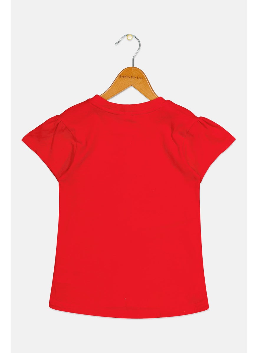 Adidas Toddlers Girl 2 Pieces Graphic Print T-Shirt And Short Set, Red  - Image 2
