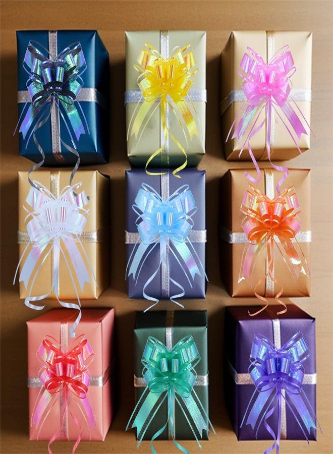 WEWILUCK Bows for Gift Wrapping, Iridescent Colorful Pull Bow Assortment (10 Unique Colors, 6 Inches), Perfect Decoration for Gift Basket, Boxes, Birthdays, Weddings, Christmas, Easter - Image 5