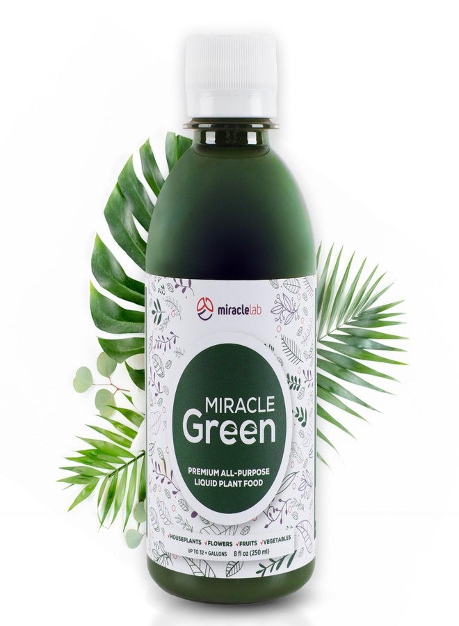 Miracle Lab Miracle Green Fast-Acting Liquid Fertilizer- Special Formula with Tree Sap & Yucca Plant Extract - All-Purpose Fertilizer for Houseplants, Flowers, Fruits, Vegetables & Trees (8 oz Plant Food) - Image 1