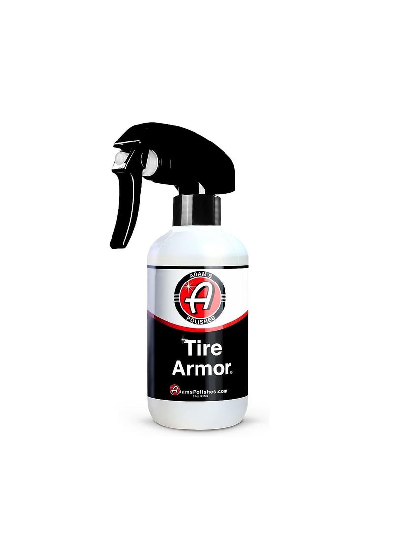 Adam's Polishes Adam's Tire Armor - No-Sling, Extremely Long Lasting Tire Dressing - Semi-Permanent, Acrylic Layer Gives Tires a Dressed or New Tire Look 8 oz TA-18.  - Image 1