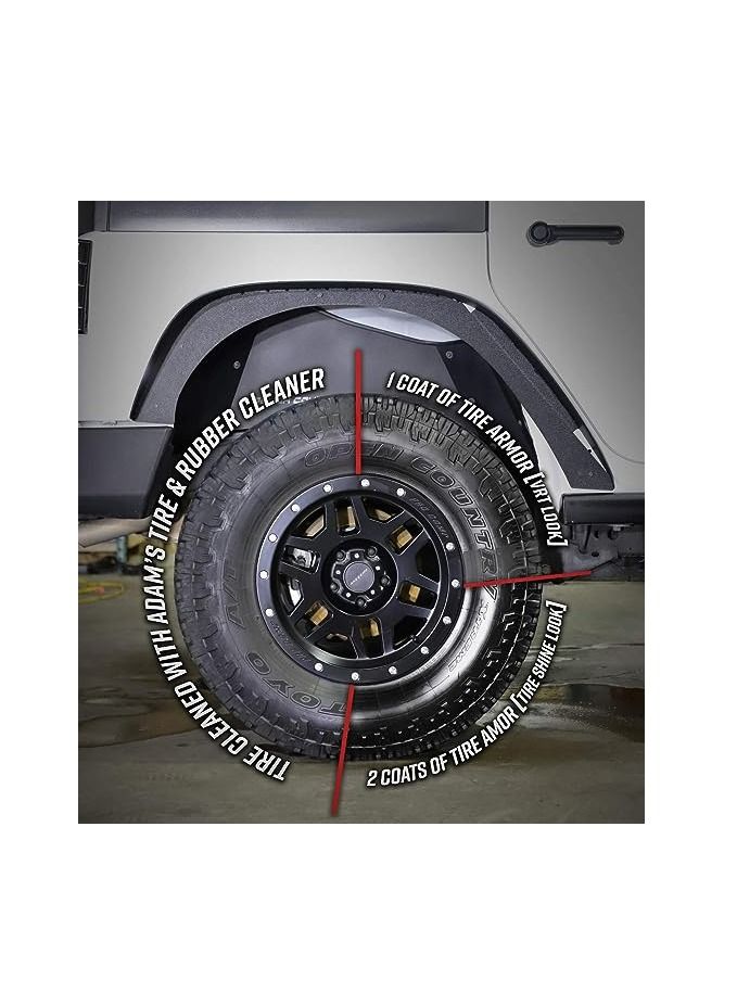 Adam's Polishes Adam's Tire Armor - No-Sling, Extremely Long Lasting Tire Dressing - Semi-Permanent, Acrylic Layer Gives Tires a Dressed or New Tire Look 8 oz TA-18.  - Image 2