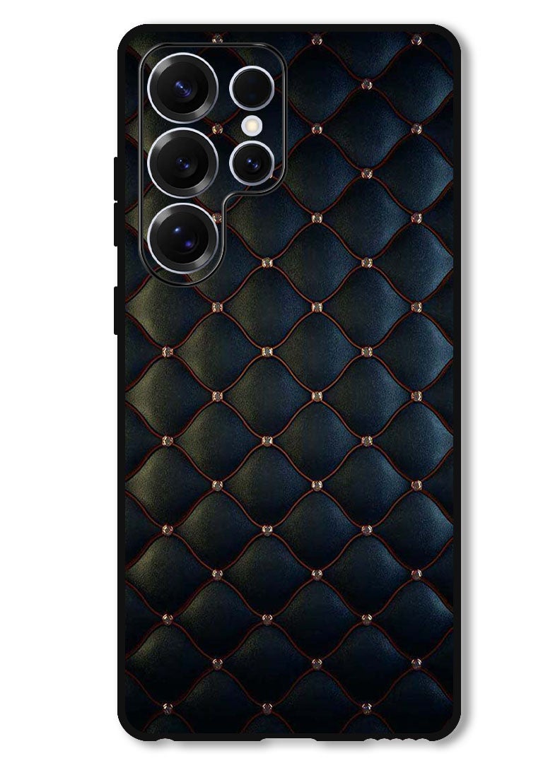 Theodor Protective Case Anti Scratch Shock Proof Bumper Cover For Samsung Galaxy S25 Ultra Stappers On Black Cloth Pattern - Image 1