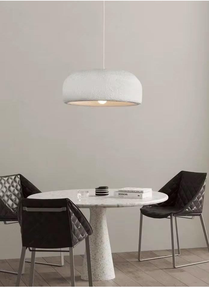 FAMI LIGHTS Japanese Style Round Pendant Light, Nordic Dining Room Chandelier, White Polystyrene, Kitchen Hanging Lamp  - Image 3