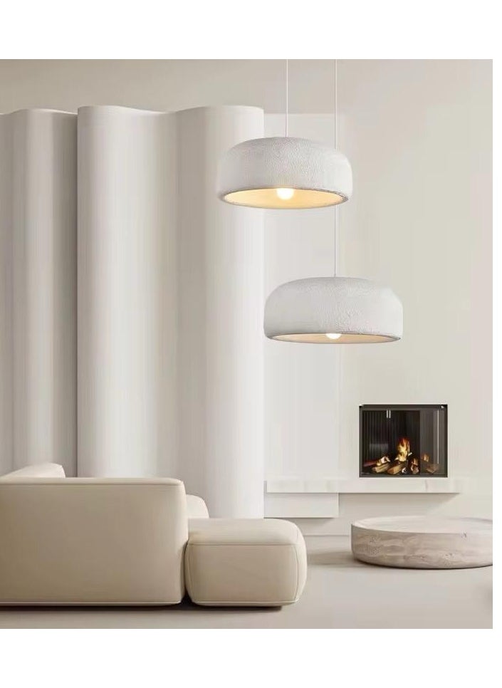 FAMI LIGHTS Japanese Style Round Pendant Light, Nordic Dining Room Chandelier, White Polystyrene, Kitchen Hanging Lamp  - Image 4