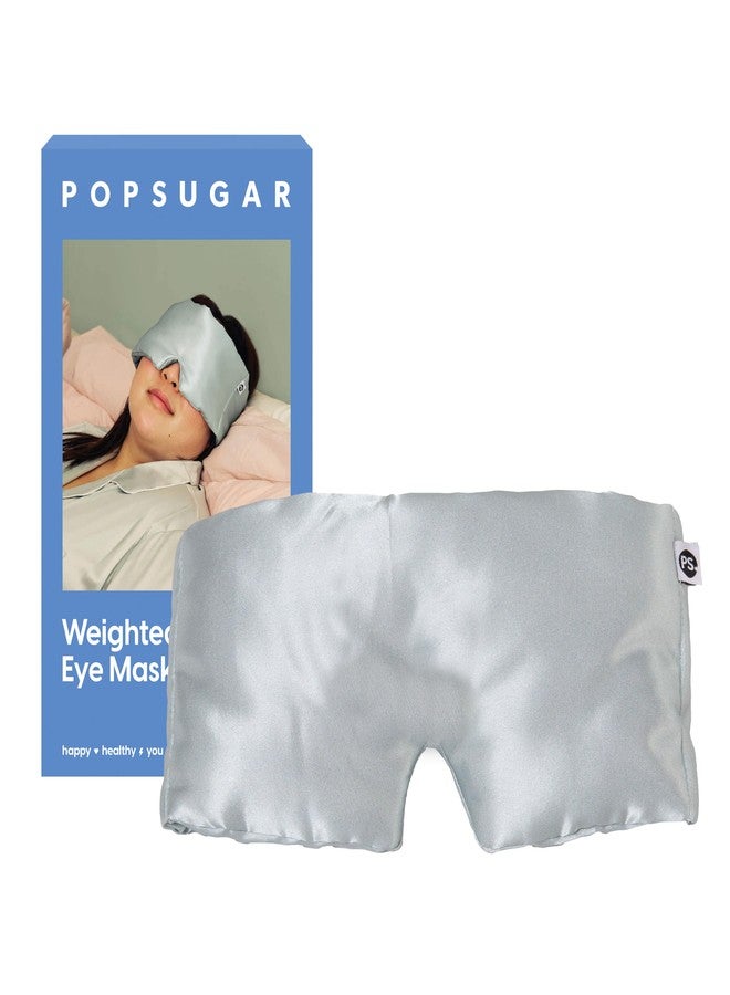 POPSUGAR Weighted Sleep Eye Mask, Light-Blocking and Silk Eye Mask for Adults and Women, Best for Sleeping and Travel, Comfortable Contoured Design - Image 1