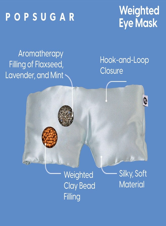 POPSUGAR Weighted Sleep Eye Mask, Light-Blocking and Silk Eye Mask for Adults and Women, Best for Sleeping and Travel, Comfortable Contoured Design - Image 2