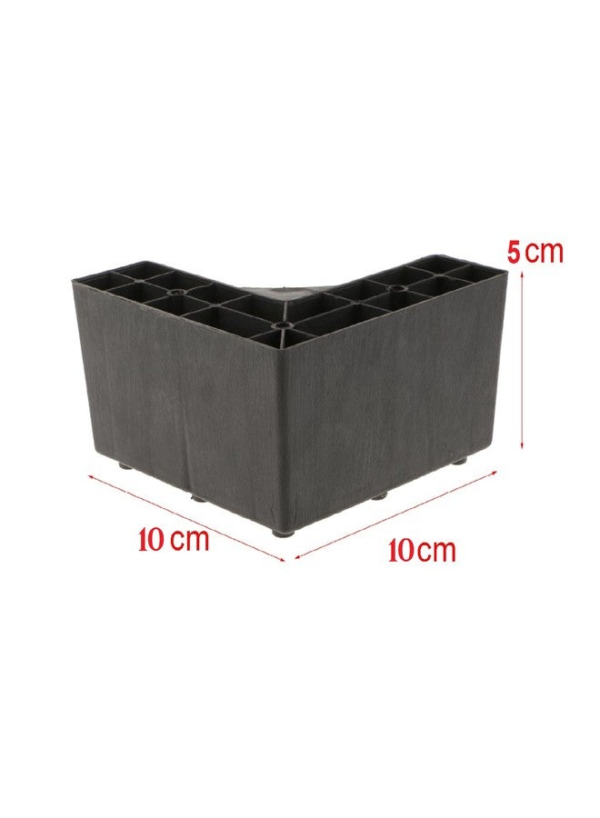 UNIQUELLA مجموعة يونيكيلا من 4 قطع، تصميم قوي على شكل حرف L، أرجل زاوية بلاستيكية غير قابلة للكسر، لزيادة ارتفاع أرجل الأريكة والأثاث (ارتفاع 2 بوصة). تتضمن براغي. رمز المنتج: 01UQ7 - Image 3