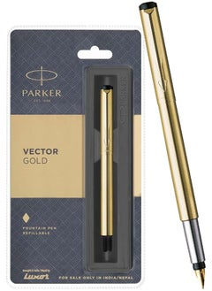 PARKER Vector Gold Fountain Pen 1 Count Pack Of 1 9000014375  - Image 1