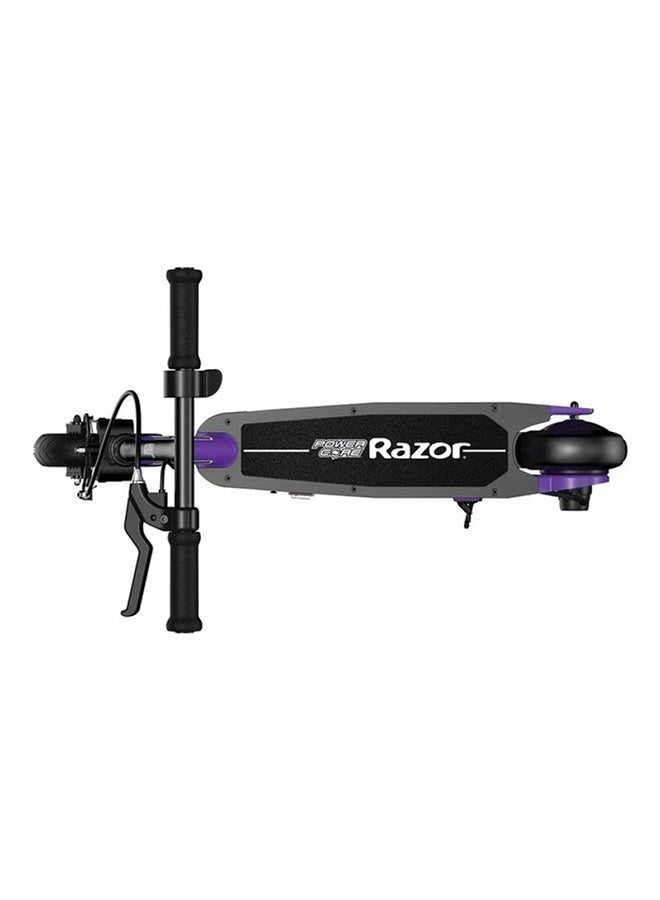 ريزر سكوتر كهربائي Razor Power core S85، سرعة تصل إلى 16 كم/ساعة، بطارية قابلة لإعادة الشحن 12 فولت، إطار أمامي هوائي مقاس 8 بوصات، فرامل خلفية، إطار فولاذي خفيف الوزن - أرجواني - Image 3