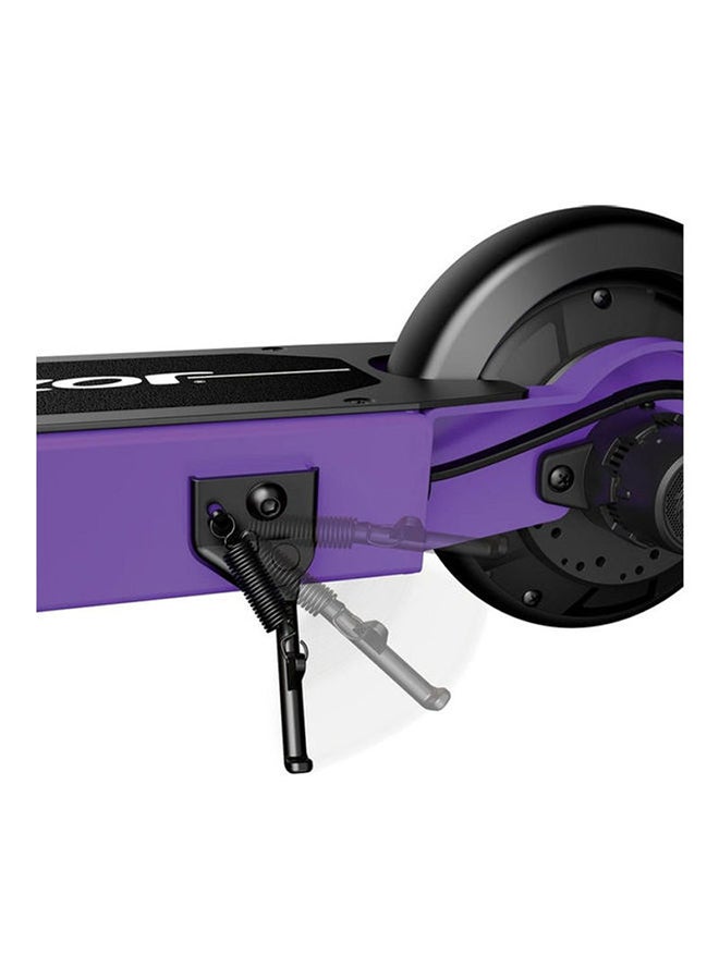 ريزر سكوتر كهربائي Razor Power core S85، سرعة تصل إلى 16 كم/ساعة، بطارية قابلة لإعادة الشحن 12 فولت، إطار أمامي هوائي مقاس 8 بوصات، فرامل خلفية، إطار فولاذي خفيف الوزن - أرجواني - Image 4