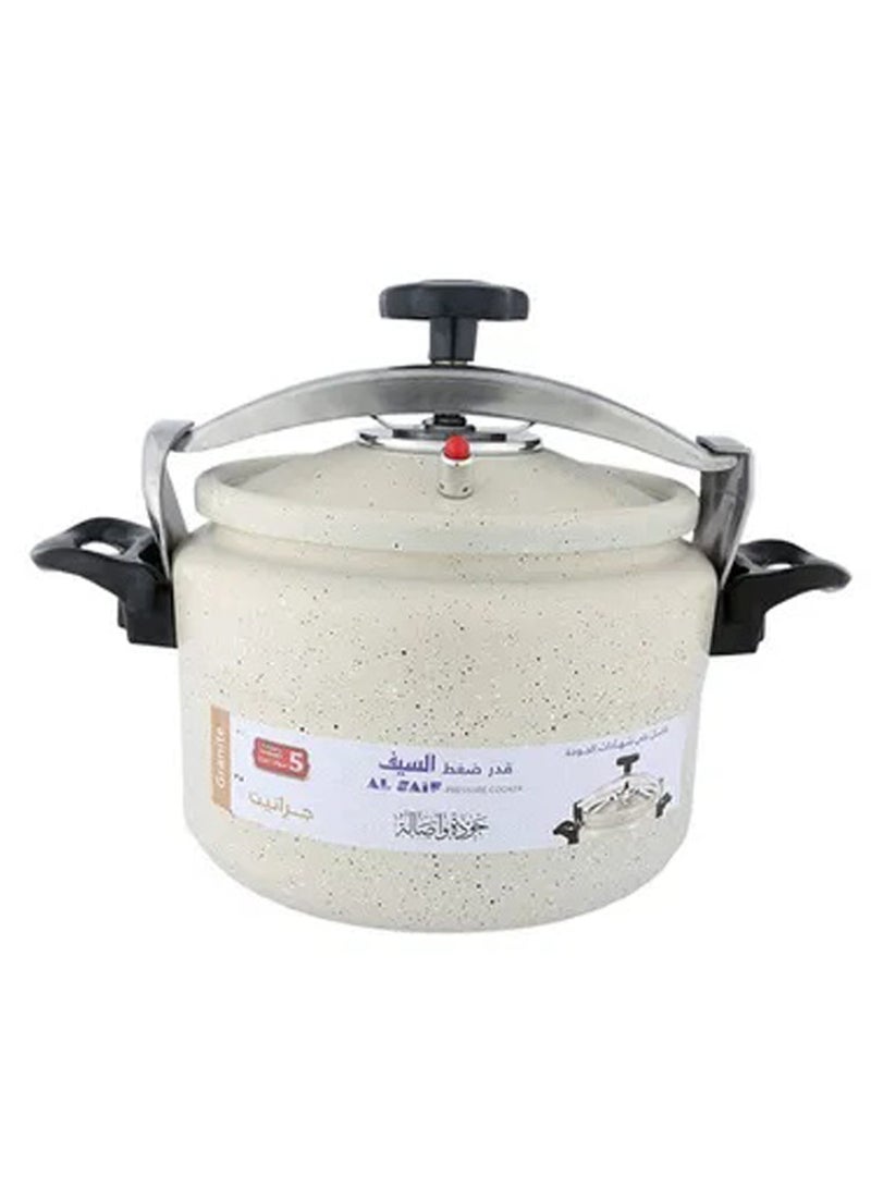 Al Saif Granite Aluminum Pressure Cooker 98005PW 5Ltr