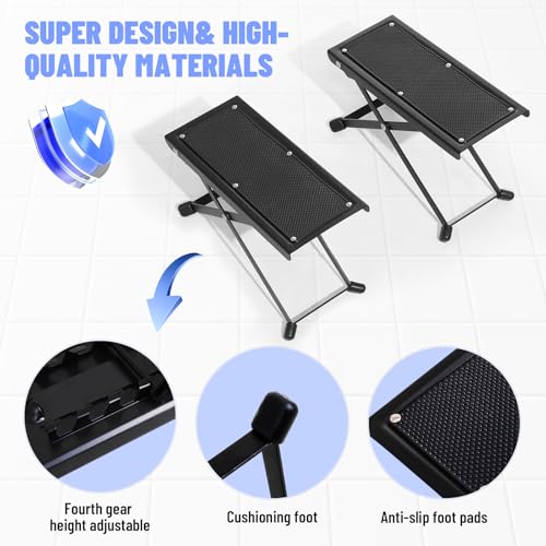 JFNoraiva Foldable Toilet Stool - Portable Travel Poop Stool for Toilet, 7" and 9" Adjustable Heights, Improve Bathroom Posture and Comfort - Image 4