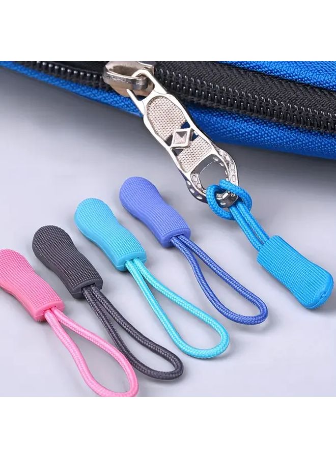 Black 50Pcs PVC Detachable Zipper Head Clothes Bag Accessories Anti Slip Rope Set - Image 4