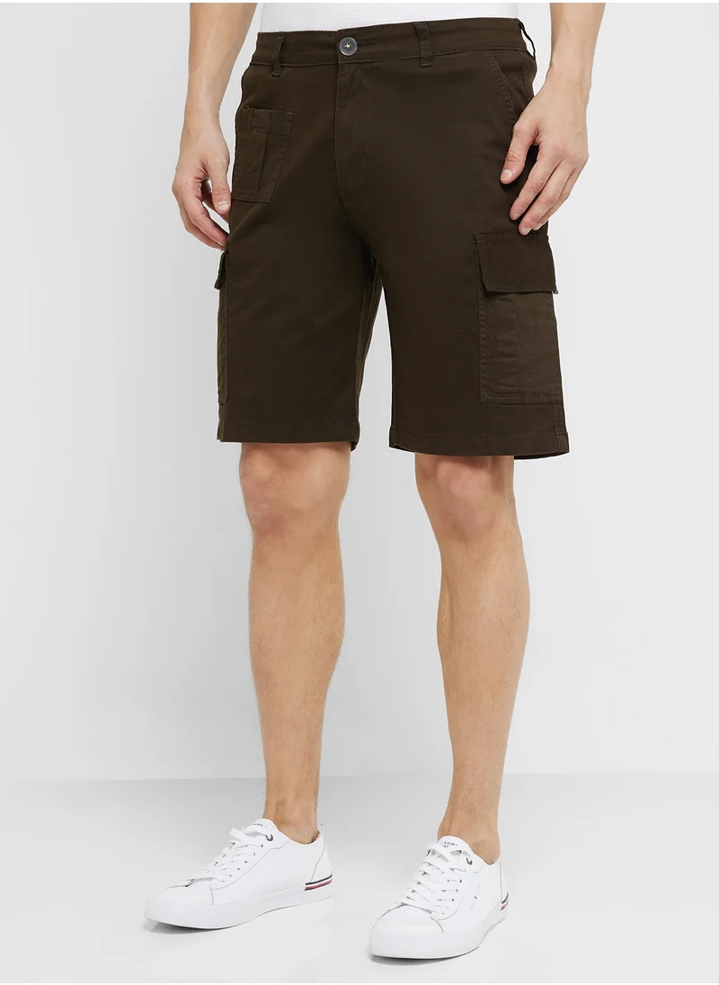 Robert Wood Pocket Detail Cargo Shorts