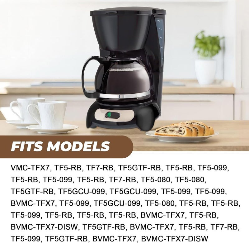 CHAR YONG إبريق زجاجي سعة 4 أكواب يناسب جهاز Mr. Coffee 191640-000-000، إبريق زجاجي عالمي لآلة صنع ��لقهوة كبديل للإبريق مع صنبور سهل الصب ومقبض مريح. - Image 5