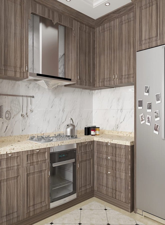 CRE8TIVE Wood Contact Paper for Countertops Waterproof Faux Wood Peel and Stick Wallpaper Removable Self Adhesive Thick Rustic Wood Grain Contact Paper Vinyl Roll for Kitchen Cabinets Shelves 12"x80" - Image 5