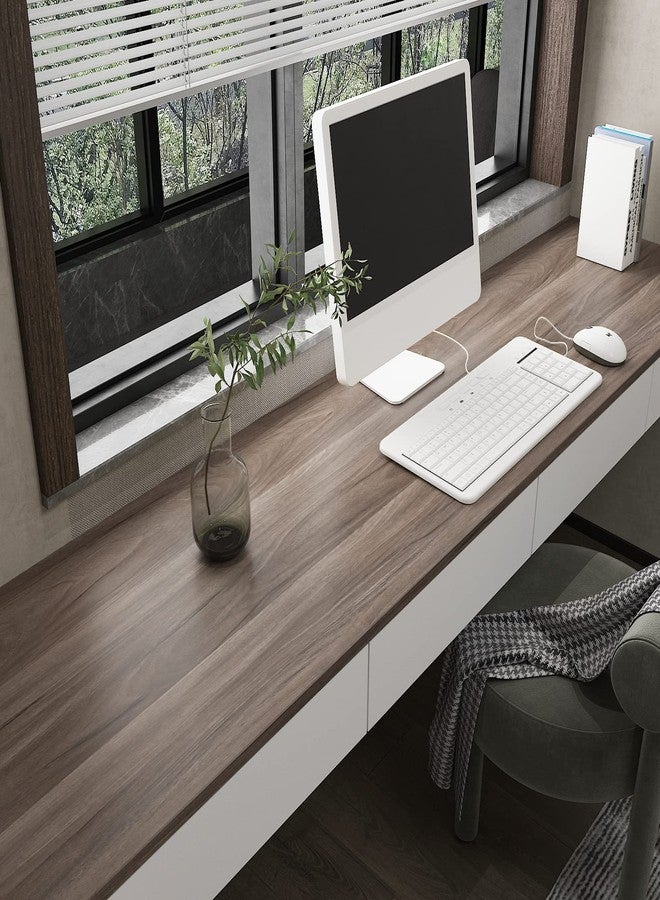 CRE8TIVE Wood Contact Paper for Countertops Waterproof Faux Wood Peel and Stick Wallpaper Removable Self Adhesive Thick Rustic Wood Grain Contact Paper Vinyl Roll for Kitchen Cabinets Shelves 12"x80" - Image 2