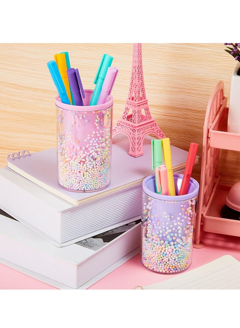 Loquat 2 Piece Cute Bubble Stationery Pen Holder Desktop Organizer Ball Pencil Holder - Image 4