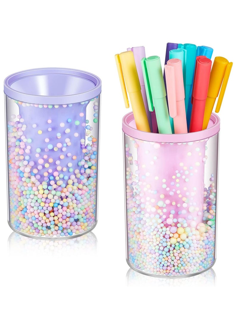 Loquat 2 Piece Cute Bubble Stationery Pen Holder Desktop Organizer Ball Pencil Holder - Image 1