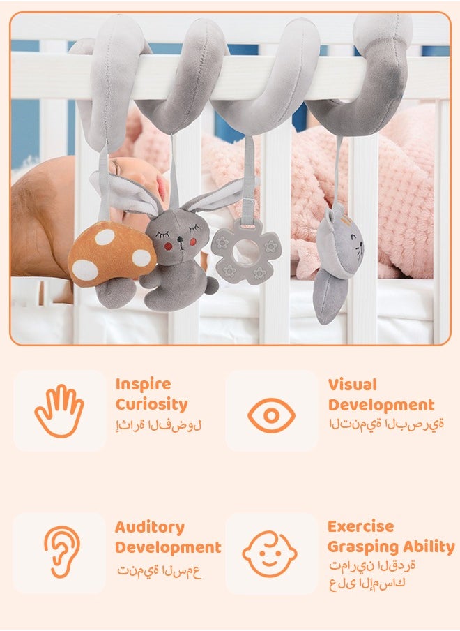 Generic Baby Stroller Toy, Spiral Hanging Toys for Infant, Car Seat Toys for Babies 0-6 Month,Cat  - Image 3