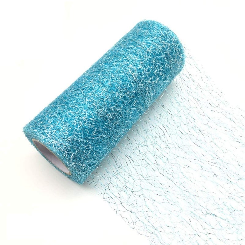 BHOOLU&GOOLU P S Retail Tissue Tulle Roll (Blue Silver) - Image 5