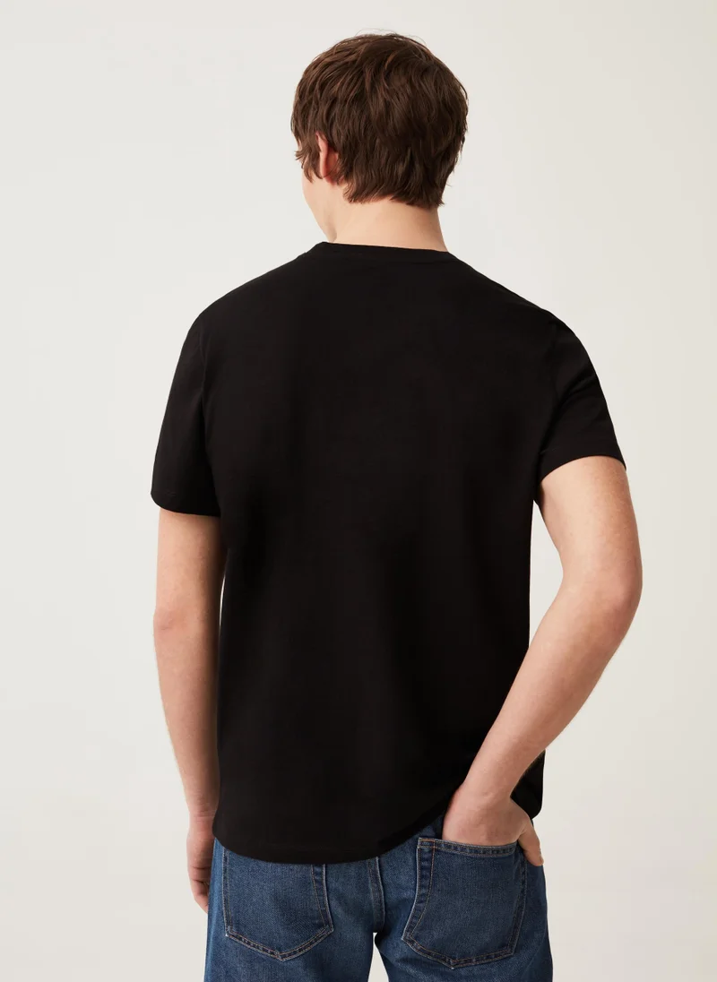 Ovs Organic cotton T-shirt with V neck